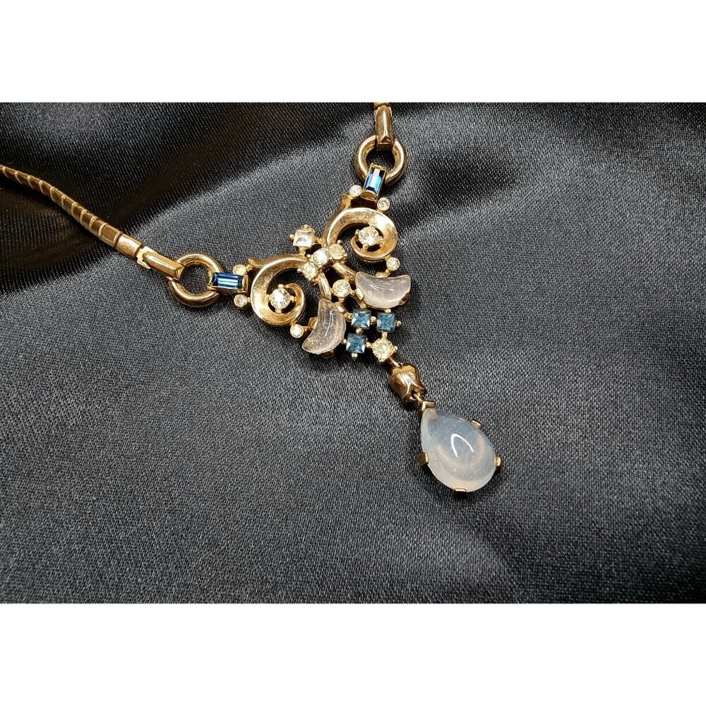 Rare Find Vintage 1949 Trifari Alfred Philippe Claire de Lune Gold Necklace With